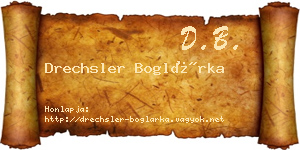 Drechsler Boglárka névjegykártya